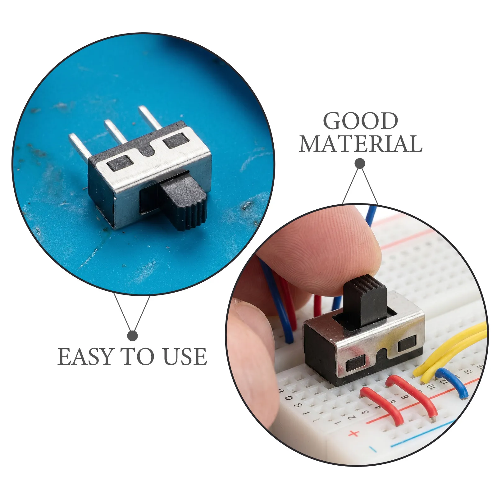 30Pcs Spdt on Off Toggle Switch Mini 3 Pin Slide Switch Straight Pin Vertical Pcb Mount Panel Mount for Electronic DIY Guitar