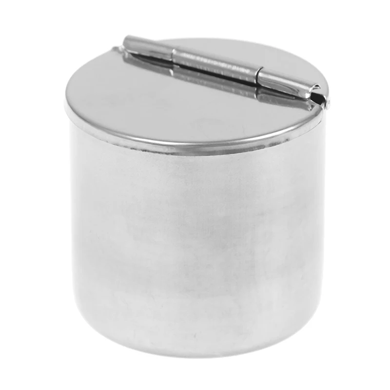 1PCS 5*5cm Stainless Steel Dental Cotton Tank Alcohol Disinfection Jar Half Clamshell