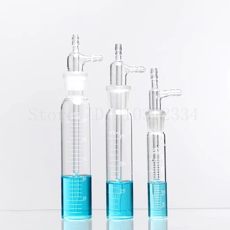 Botol Penyerap Dampak Besar Borosilikat Tinggi 10 25 50 75 125 250 275Ml Botol Pengambilan Sampel Gas Dampak