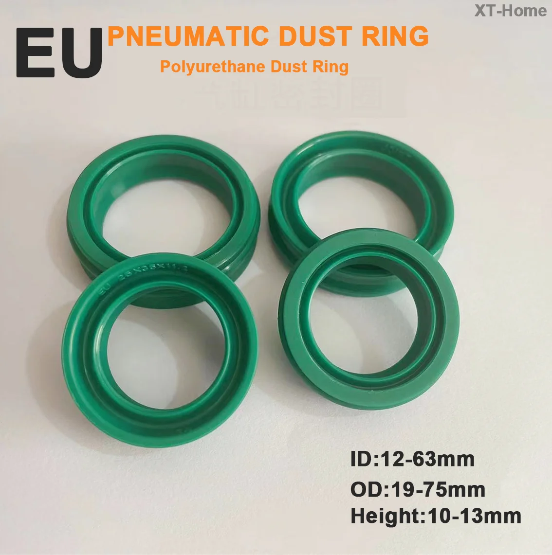 1-15PCS Green EU Seal Ring OD19-75mm Polyurethane Cylinder Dustproof and Gasket Oil Seal For Hydraulic Pneumatic Piston Rod