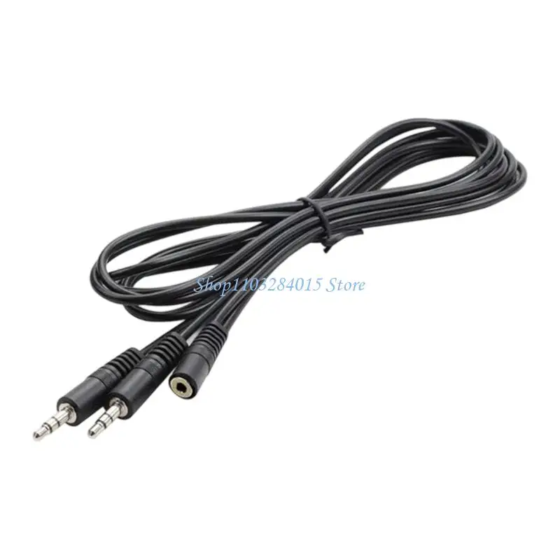 R6FF Double Output 3.5mm Stereos Female To 2 Male Y Splitter Sound Cable For Multiple Device Sharing