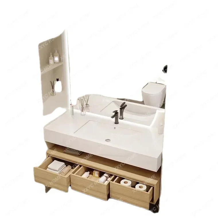 Stone Plate Bathroom Cabinet Combination Simple Washbasin Sink Washstand Bathroom Basin