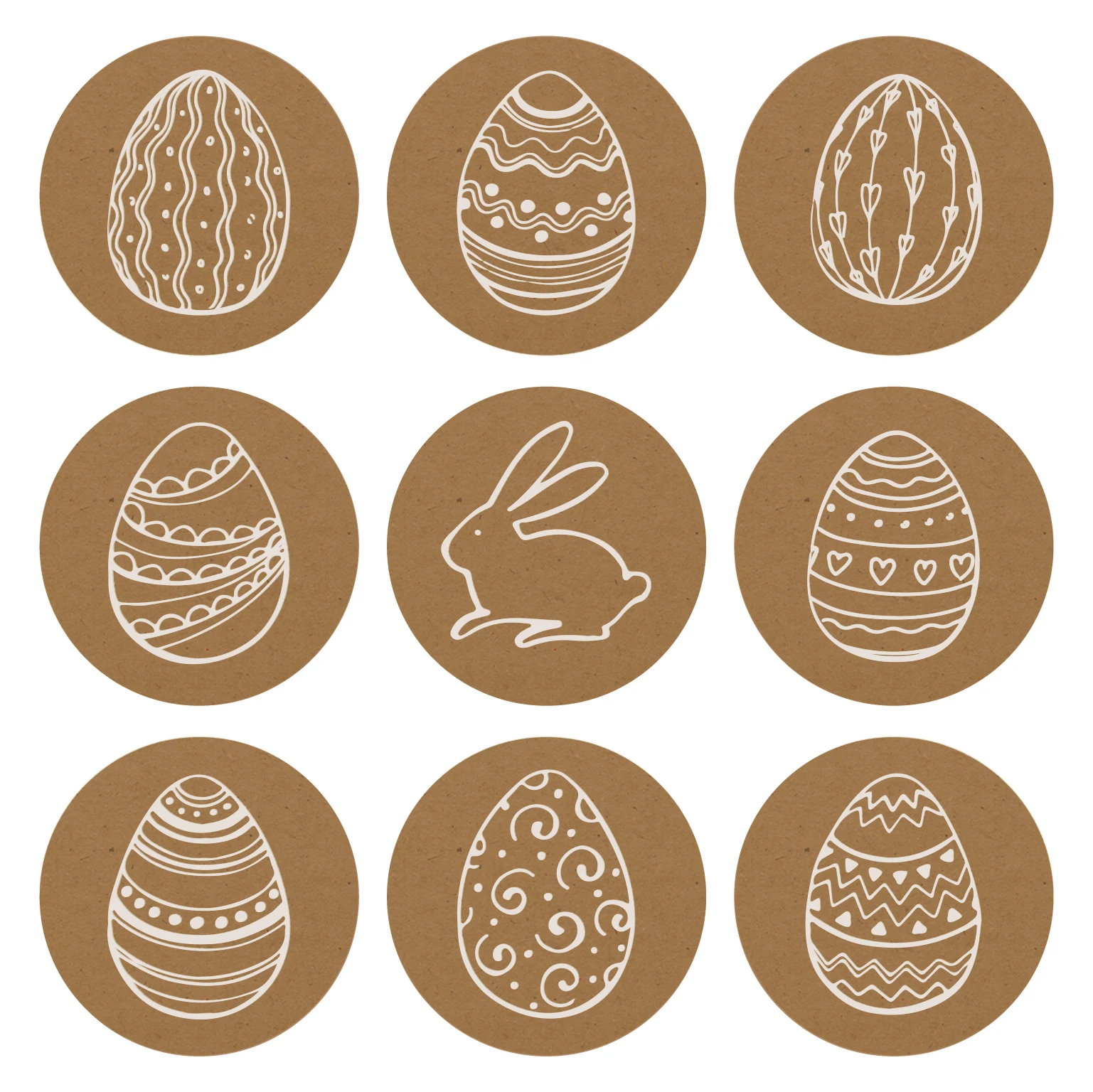 

KK070 180pcs Happy Easter Eggs Stickers Cute Rabbit Self Adhesive Seal Label Sticker Easter Day Party Kids Gift Bag Decorations