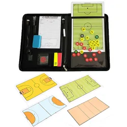 1Set Multifunctional 4-in-1 Ball Coach Tactics Board Football Volleyball Basketball Handball Coaching Clipboard Match Training