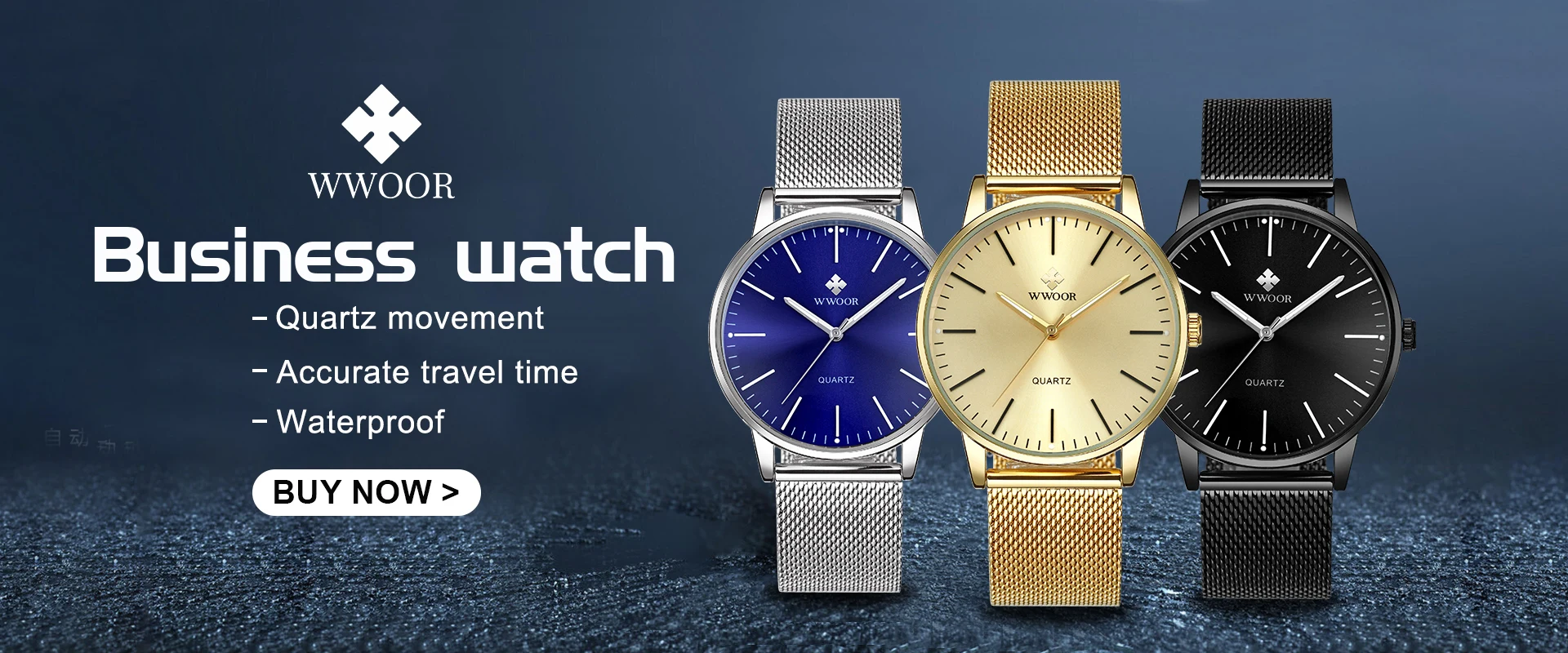 WWOOR Silver Men Watches with Mesh Steel Top Brand Luxury Ultra Thin Quartz Waterproof Date Business Wristwatch Box Montre Homme
