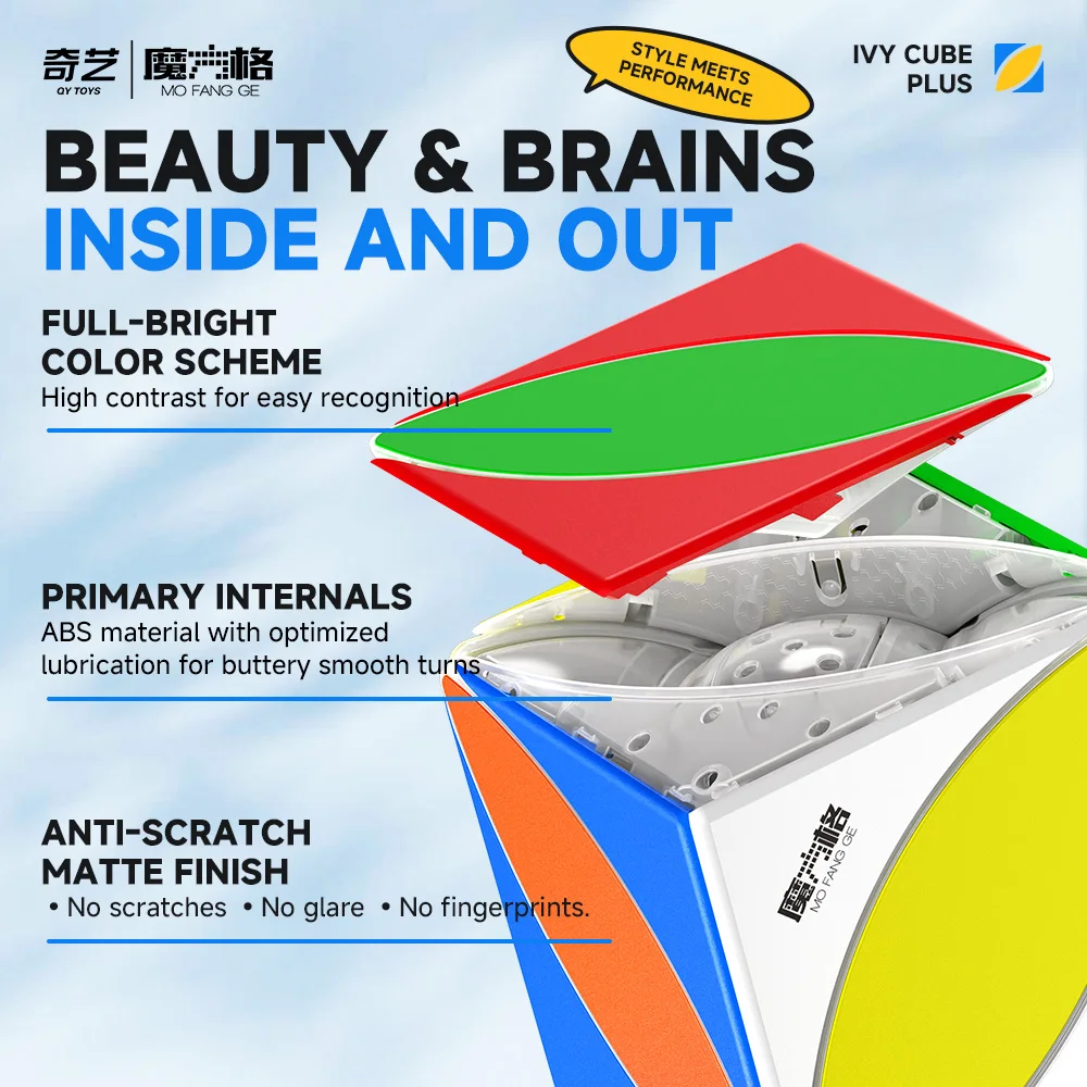 QiYi 9 cm IVY Cube Plus QY Magic Cube Puzzle professionale Giocattoli Speed Cube Regalo per bambini Cubo Magico Puzzle