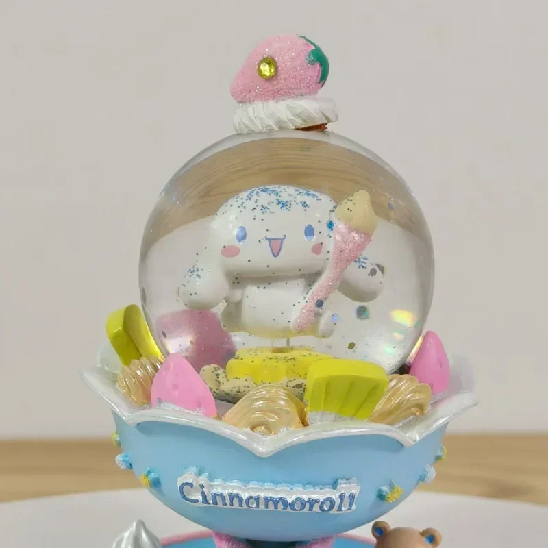 

Anime Kuromi Cinnamoroll Japanese Originality Cartoon Style Desktop Model Crystal Ball Ornament children Birthday Christmas Gift