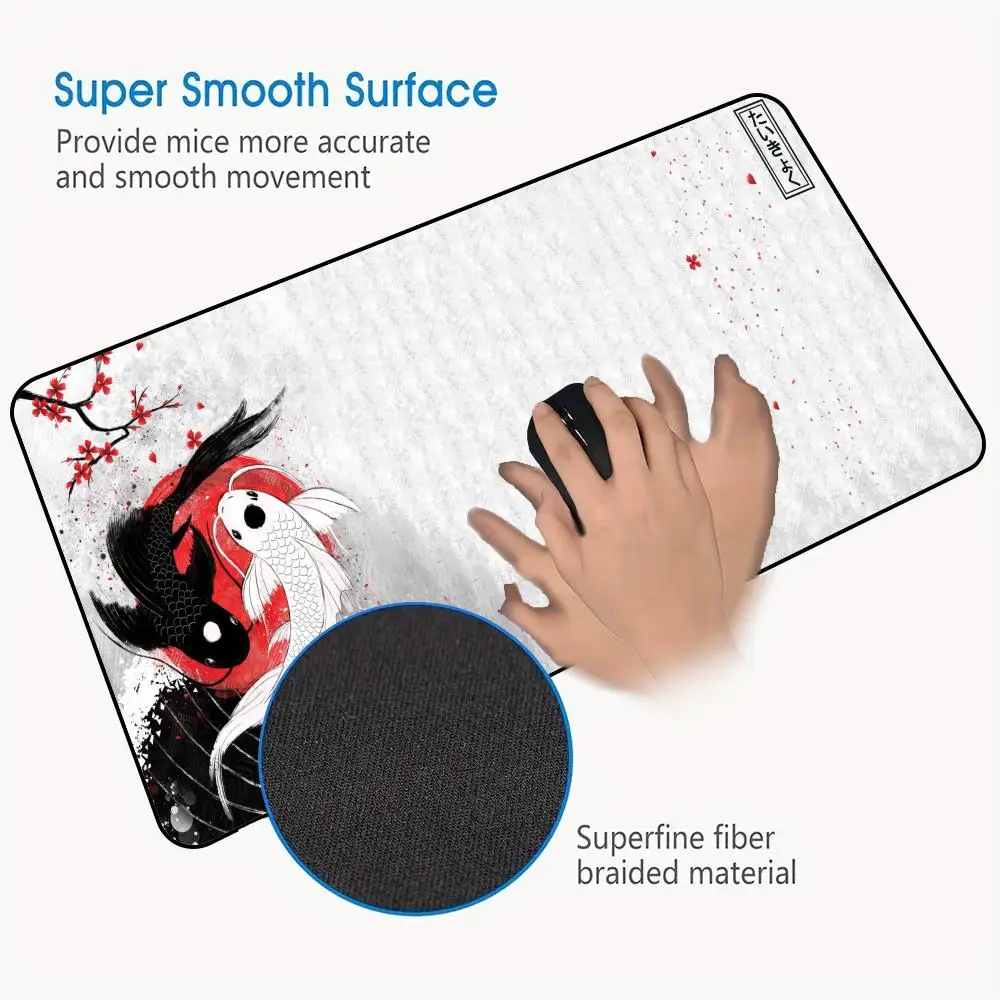 Tai Chi Fisch, Ink Tech Maus Tischset Schlafzimmer Lernen Tastatur Zubehör Spielmatte Mousepad Pad