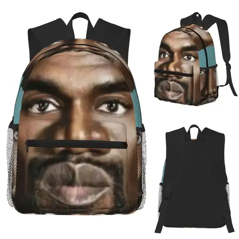 Funny Kanye West Meme Student Backpack School Bag Hiking Travel Daypack for Boys Girls Fashion Bookbag Shoulder Bags