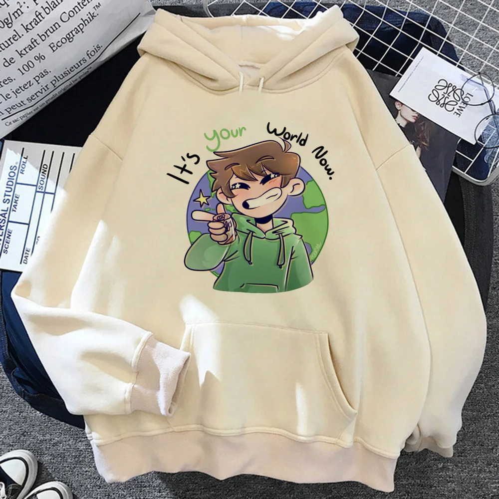 

Женские толстовки с капюшоном Eddsworld, аниме y2k, забавная уличная одежда в стиле 90-х