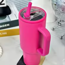  Large Capacity Car Insulated Water Bottle 40oz Leak-Proof Stainless Steel Travel Cup with Lid Straw Handle for Hot and Cold Drinks