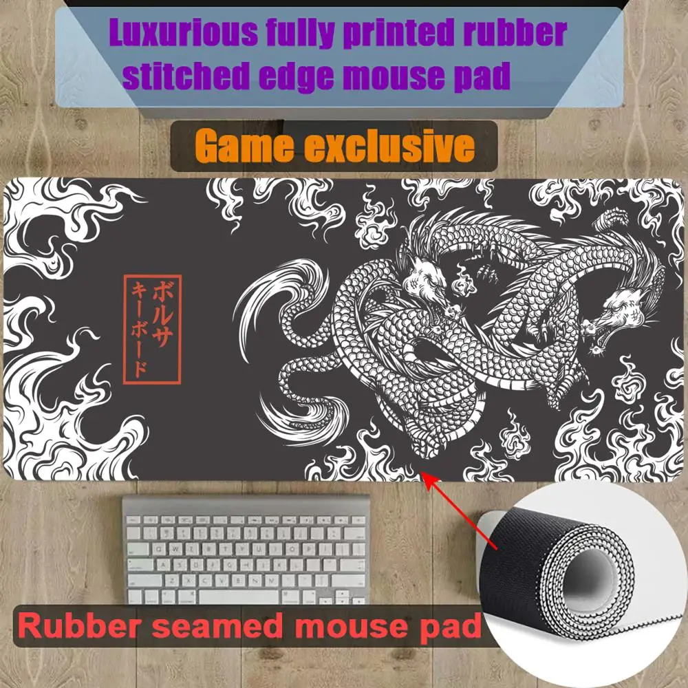 

Eastern Dragon Mouse Pad Gamer Gaming Rubber Seamed Mouse Pad Accessories Desk Keyboard Pad Computer Laptop