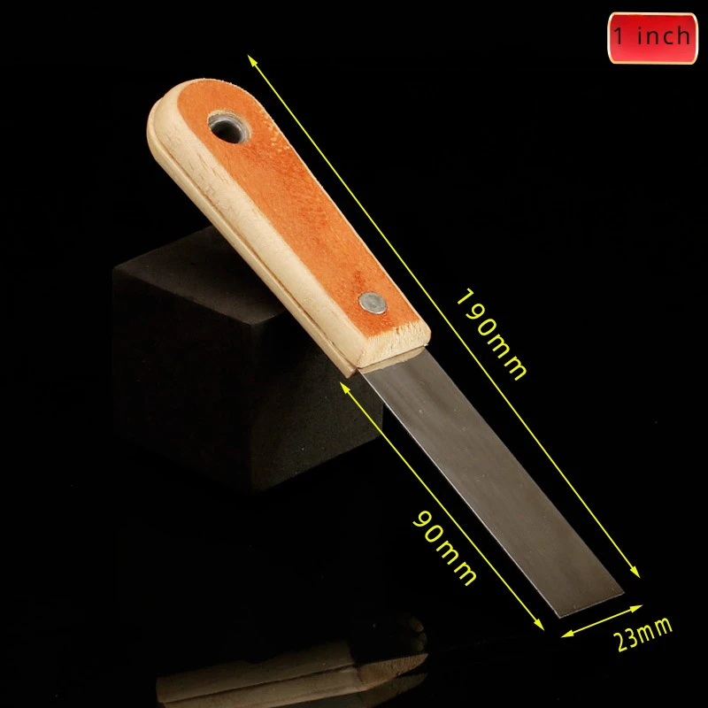 Wooden Handle Thickened Putty Knife Double Clamp Scraper Mirror Caulking Shovel Construction Decoration Hand Tool