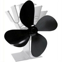 ==Fan Blade 4 ==Blade ==Black ==Fireplace ===Fan ==Leaf =Parts Heat Powered Wood Stove Fan Part Fireplaces Accessories Repairing