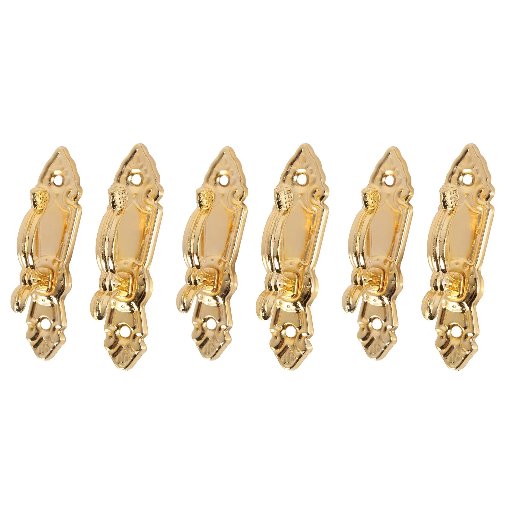 ABGR-Kait Dinding Pengikat Belakang Rumbai Tirai Pemasangan Sekrup 6 Buah Warna Emas