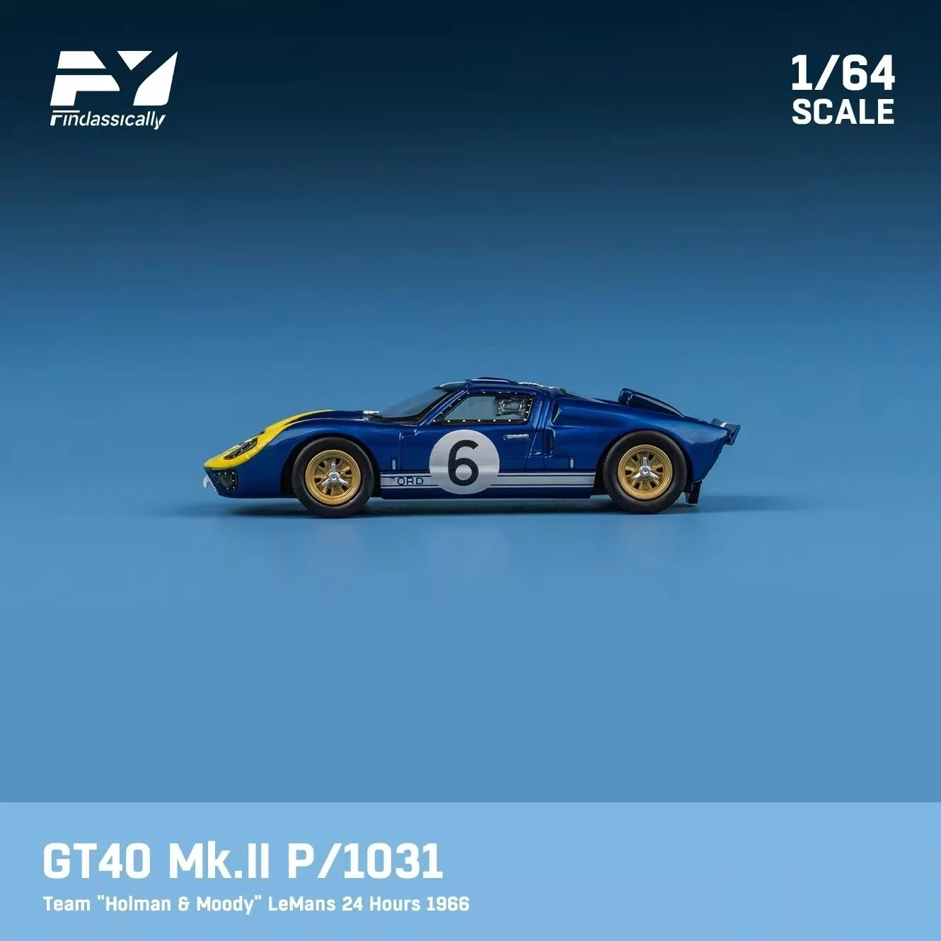 Findclassically FY 1:64 GT40 MK II 르망 24시간 1966 다이캐스트 모델카 4