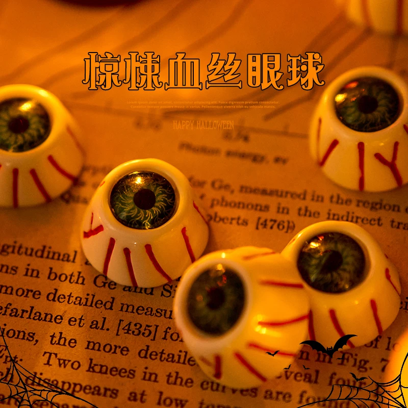 

20PCS Halloween Decorations Photo Props Theme Scene Arrangement Ornaments Pumpkin Eye Ornaments Dress Up Mexican Day of The Dead