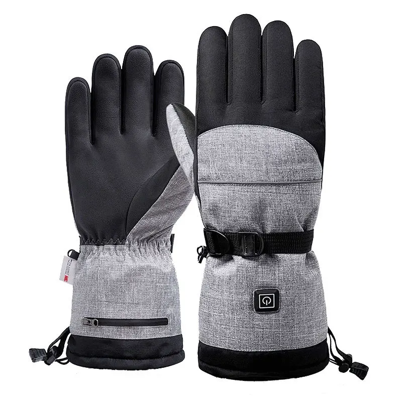 Touchscreen Rechargeable Heated Gloves Waterproof Battery Heated Gloves Thermal Electric Gloves Outdoor Ski Cycling Glove