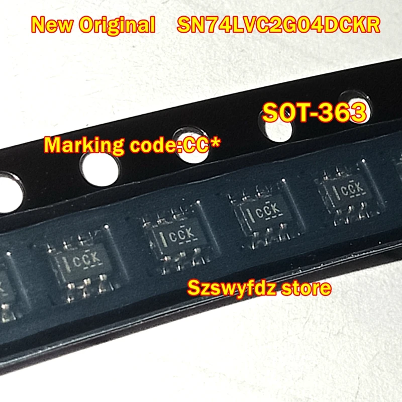 

10 to 1000Pcs New Original Sn74Lvc2G04Dckr Sot-363 Marking Code:Cc* Cck Dual Inverter Gate