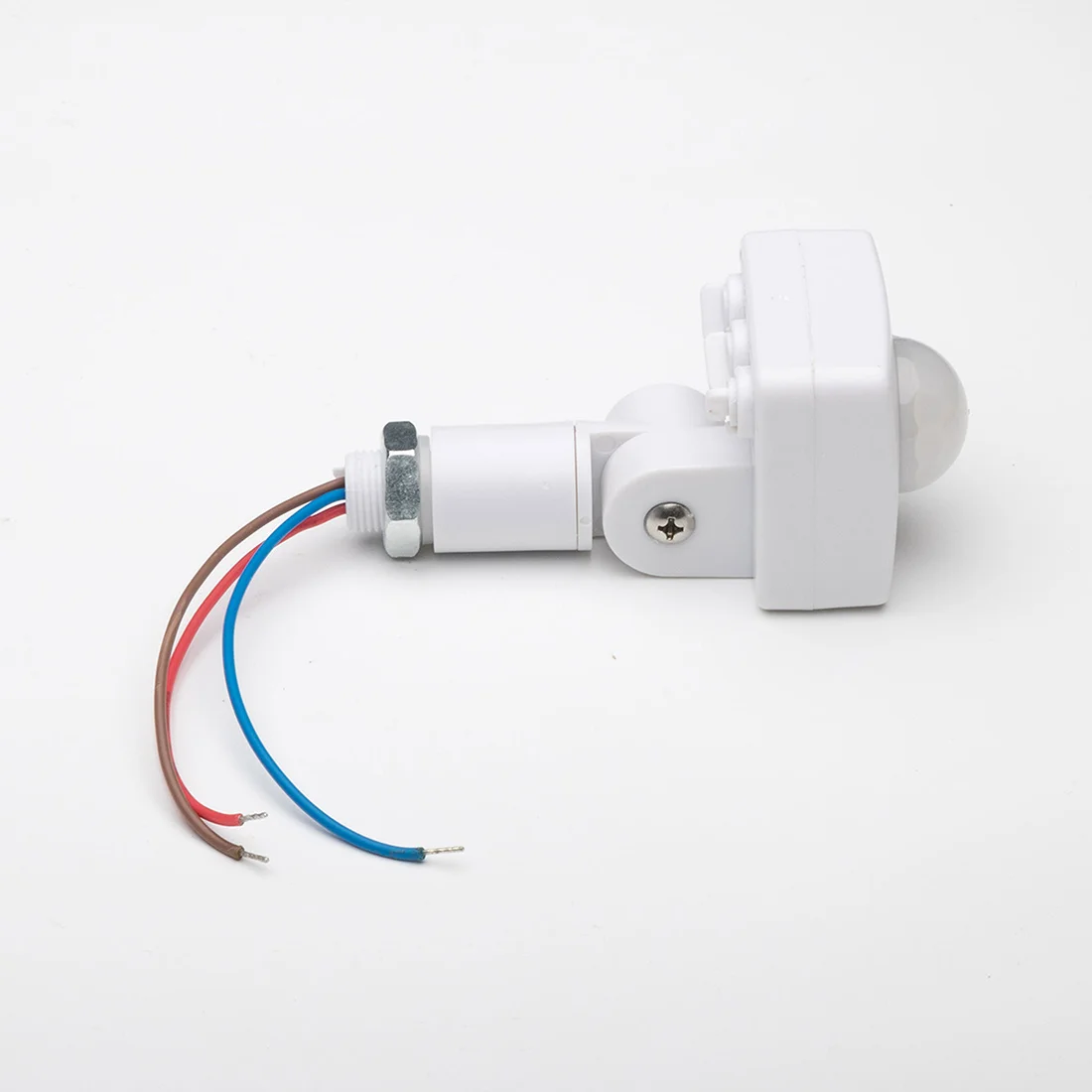 AC85-265V IP65 Motion Sensor Adjustable PIR Switch Ultrathin LED Light PIR Outdoor Motion Sensor Detector,12Mm White