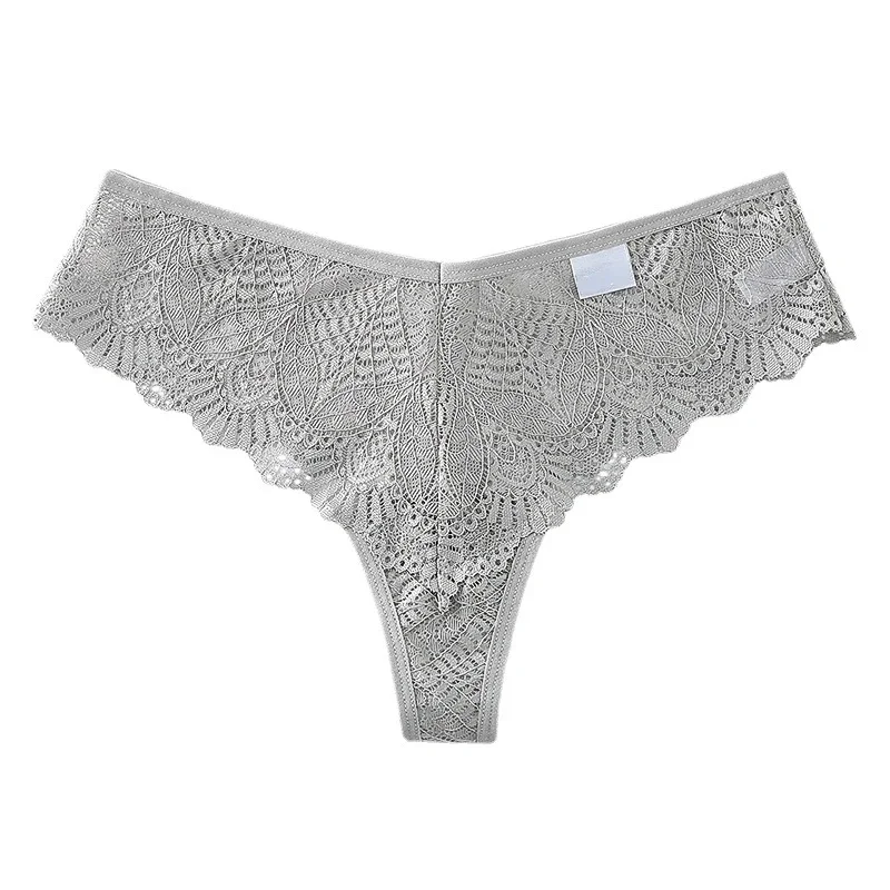 Culotte Sexy en Dentelle Ajourée pour Femme, Sous-Vêtement Confortable, Exquis, Sans Entrejambe, Lingerie Solide, 4 Pièces