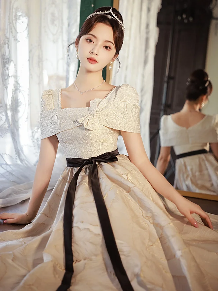 

Ele Adult Women's Evening Gown Forest System 8 Years Old Ceremony Dr Luxury mat Long Pearl Beaded Floor Length