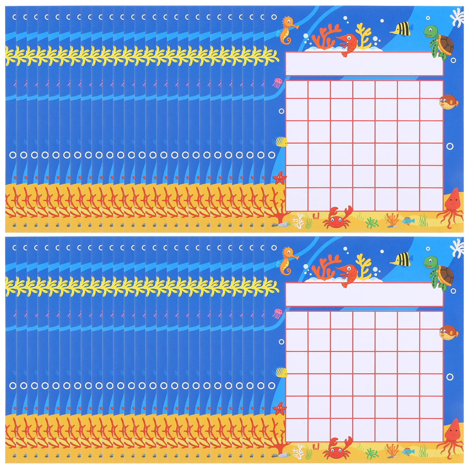 

50 Sheets Incentive Card Behavioral Stickers Chart Charts for Classroom Chores Reward Various Child