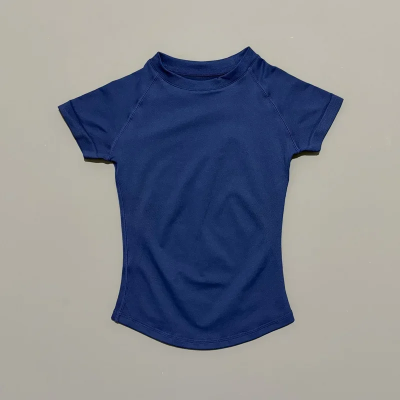 HISTELLO Sport Top met korte mouwen Naadloos yoga-trikot Kleding Dames Hardloopsport T-shirt Workout Shirts Fitness Sportvest