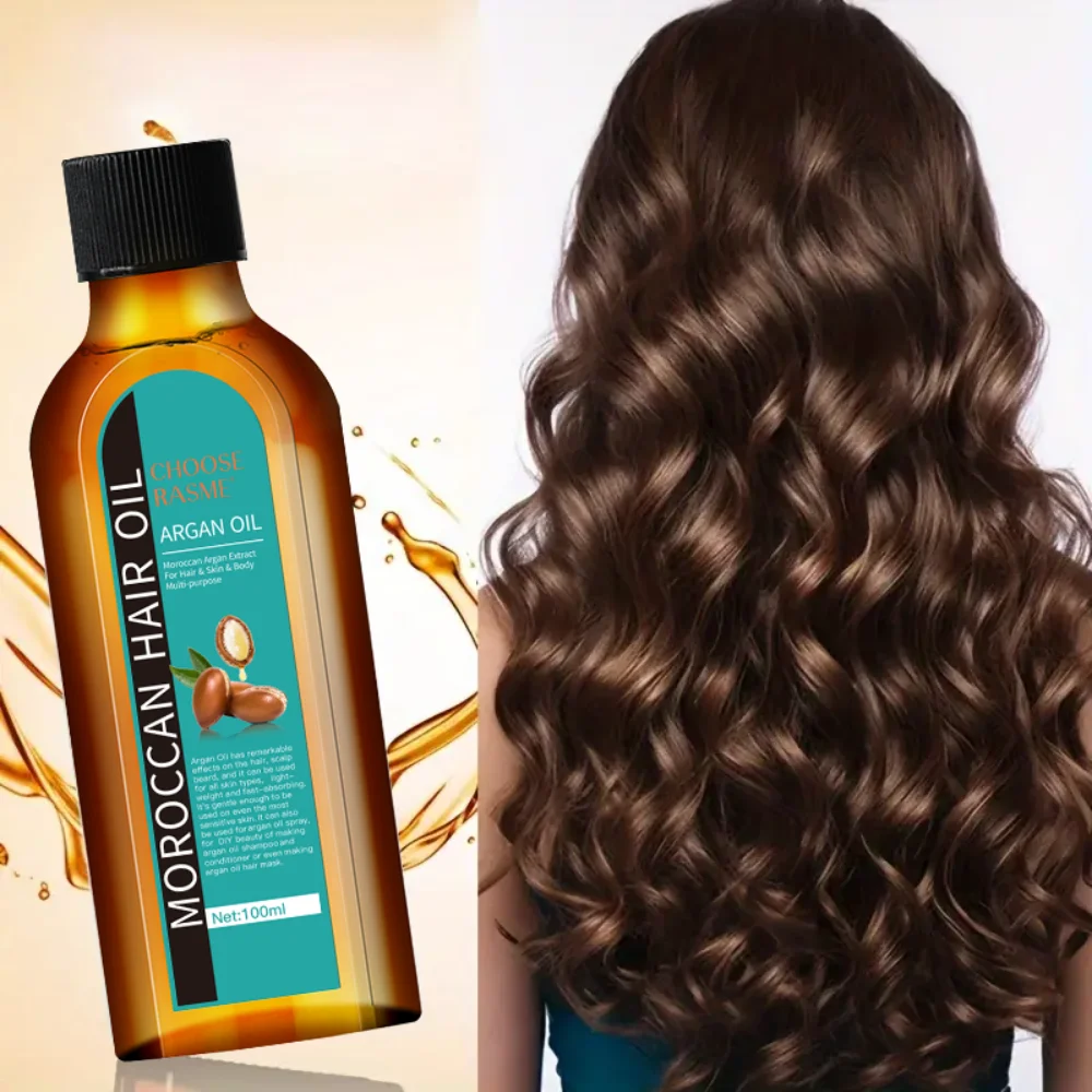 Aceite esencial marroquí para cabello grueso, reparación de daños en el cabello, previene la caída del cabello, cabello liso, nutre el aceite para el cuidado del cabello
