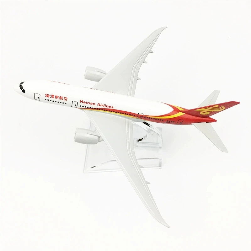 Air China HaiNan Airways B787 Model Airplane 16cm 787 Airways Flight Machine Model Stand Metal Plane Model Aircraft Displays