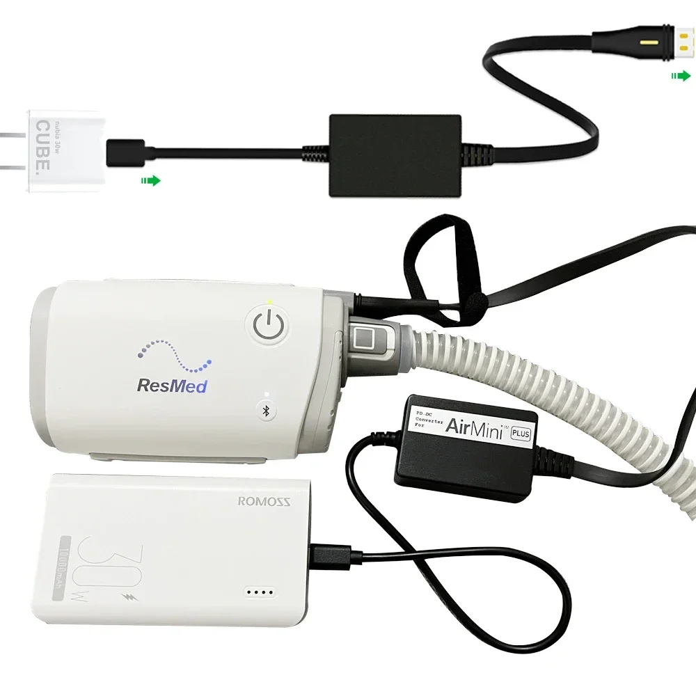 ResMed Airmini PD Charging Cable For CPAP APCP Outdoor Mobile Power Bank charging Wire Power Cord Medical Accessories 12 Hours