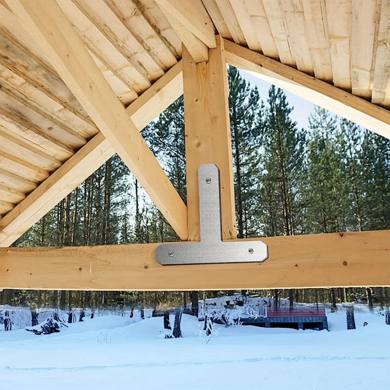 Flat Tee Mending Plate Stainless Steel T Brackets Flat Corner Braces Brackets Multiple Holes Corner Brace For Wood