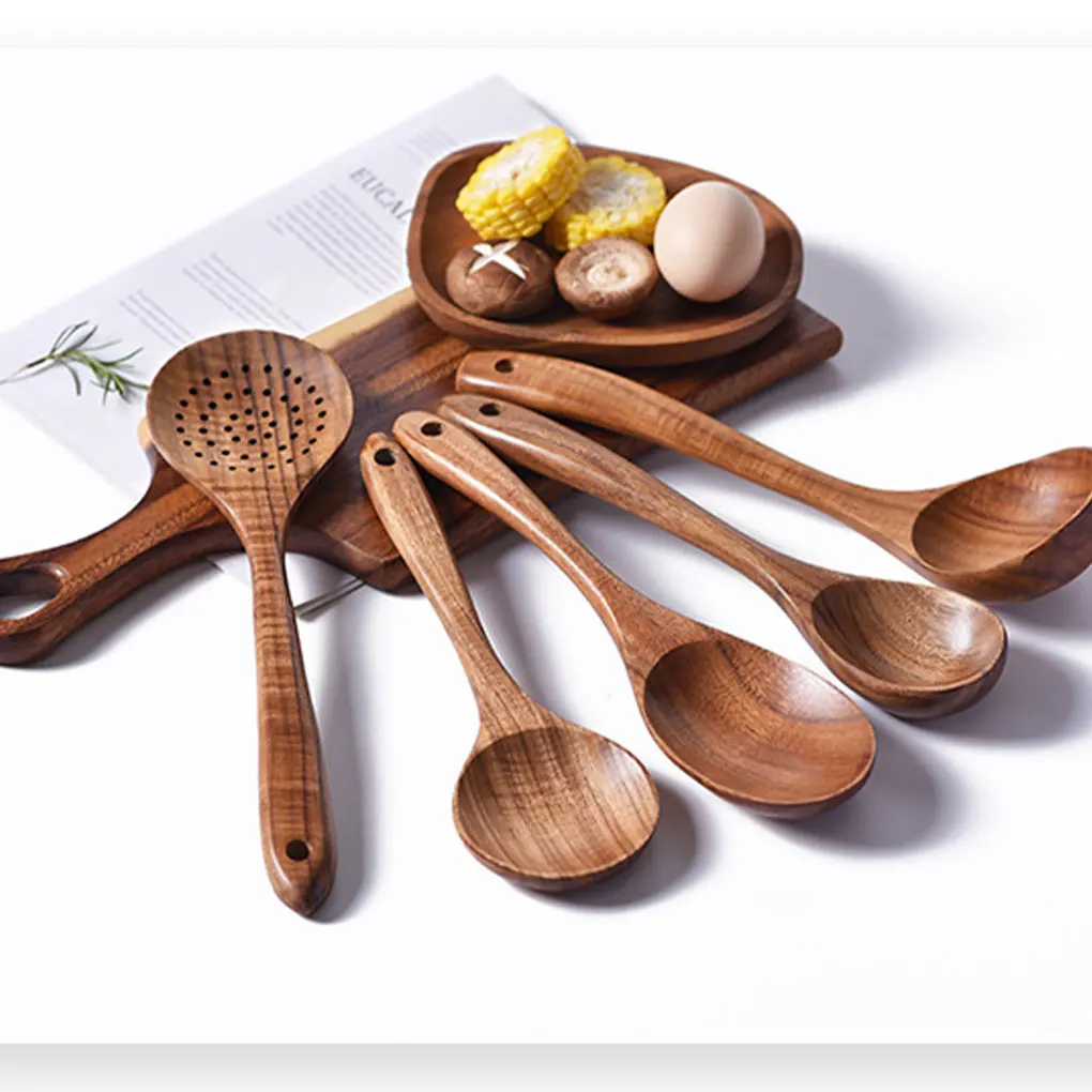

Beautiful Texture Wooden Kitchen Utensils Home Cooks Suitable For Various Occasions Cooking Small Rice Spoon