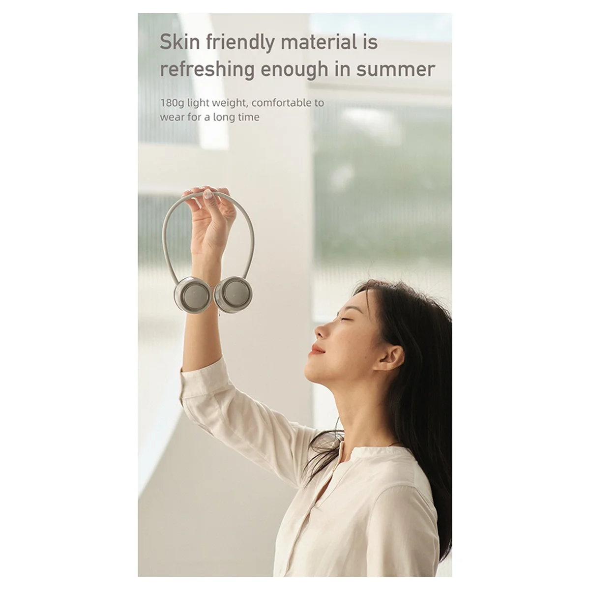 

【Домашние инструменты!】{Новый подвесной вентилятор для хранения на шею, уличный безлистный вентилятор для ленивого человека, USB, большой ветер, портативный подвесной шейный вентилятор