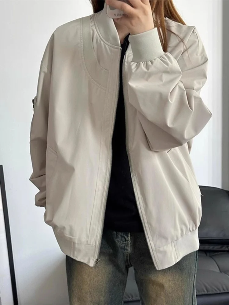 

American Sle Pilot Jaet Men's ort Casual Spring Autumn Couple's Baseball Sle Trendy MA Outdoor Leisure Coat