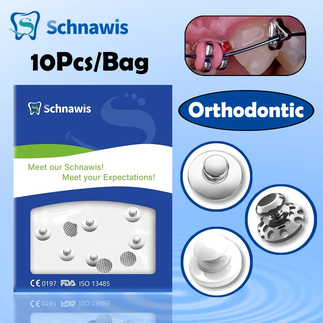 10 шт./пакет, стоматологические ортодонтические прямые склеенные ушко, тяговый крючок, композитные керамические лингвальные кнопки с крючком, ортодонтические материалы
