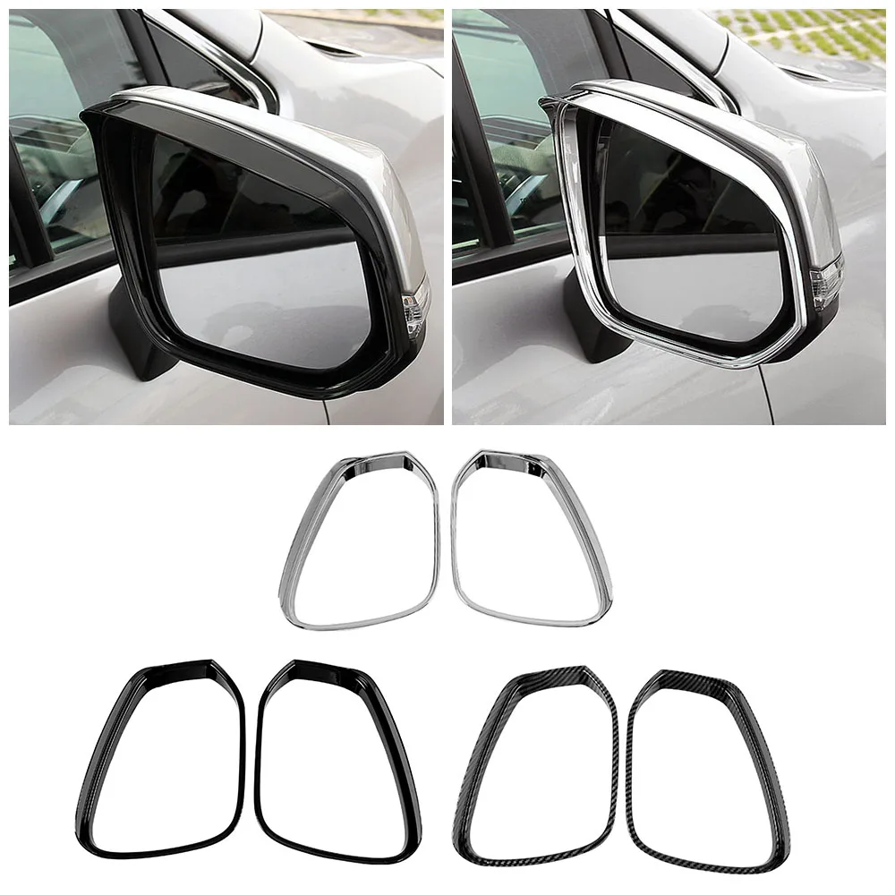 For Toyota Sienna XL40 4th 2021 2023 Exterior Part Refit Rearview Mirror Rain Eyebrow Rain Proof Shield Sun Visor Shade Trim