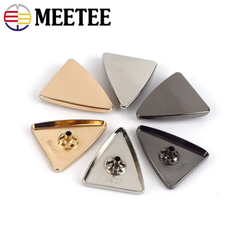 10/20Set Triangle Metal Snap Buttons 21x13mm Fastener Press Stud Button Decorative Clasp Down Jacket Clothing Sewing Accessories