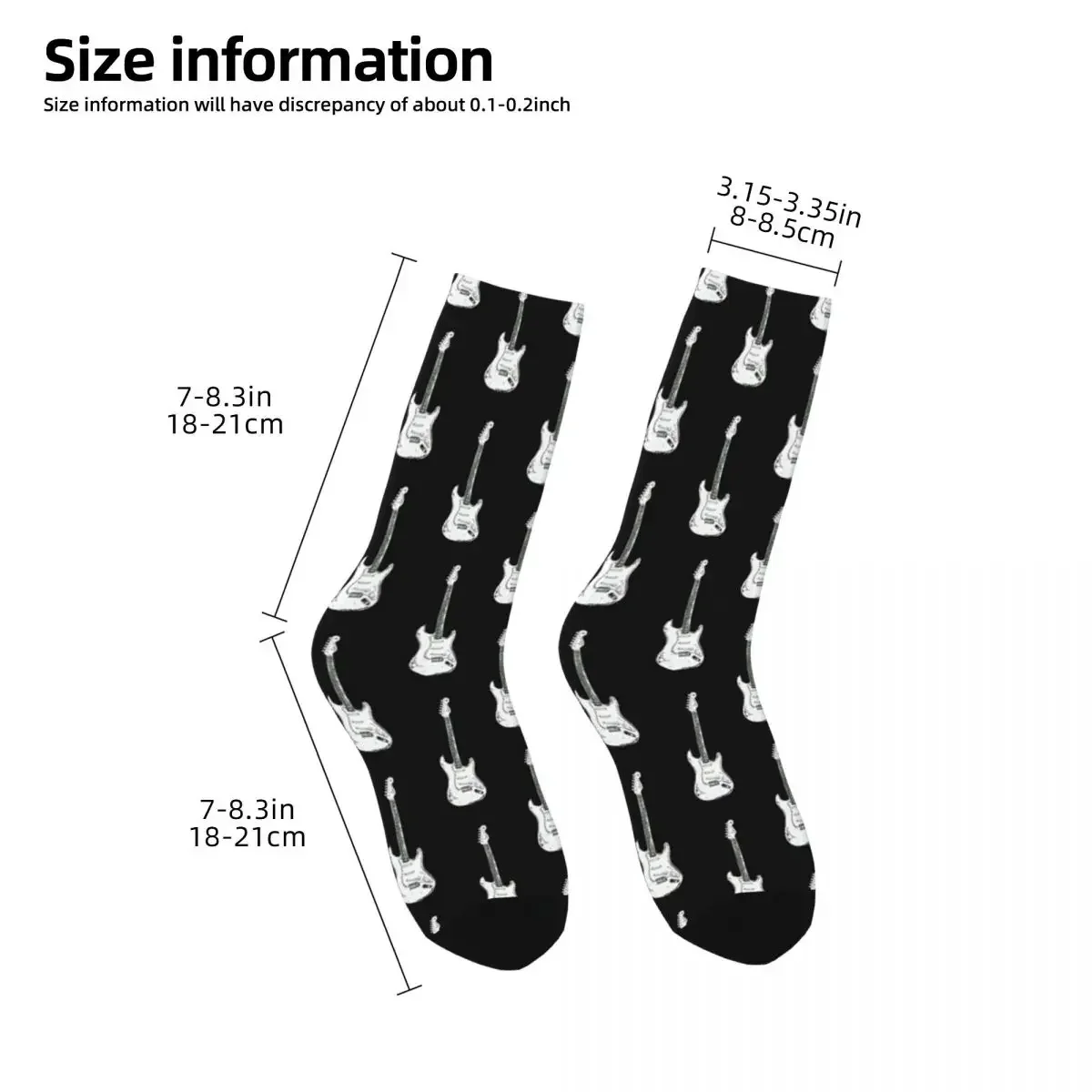 Gitarren Design Socken Harajuku super weiche Strümpfe ganzjährig lange Socken Zubehör für Unisex Geschenke