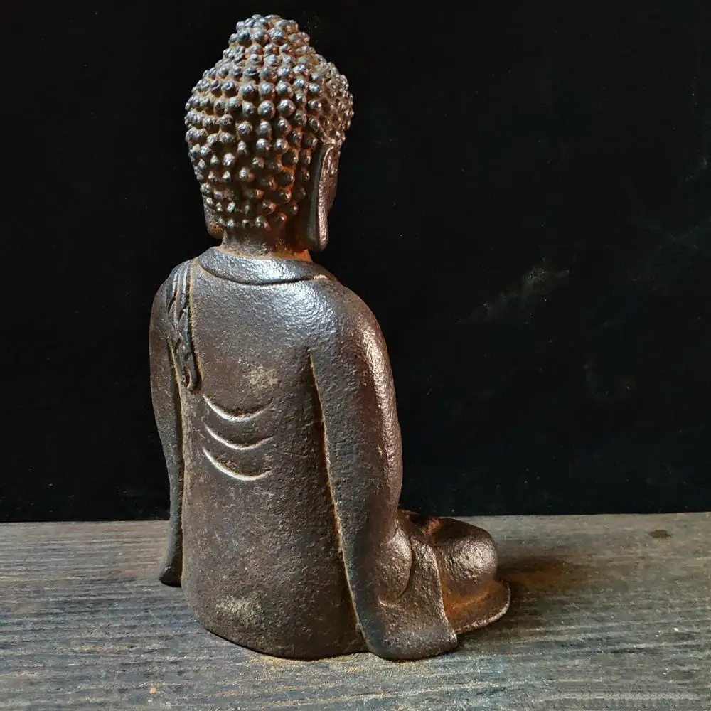 CHINA Temple Retro Iron Buddha Southeast Asia Geomantic omen master talisman Omnipotent RU LAI Patron saint God statue