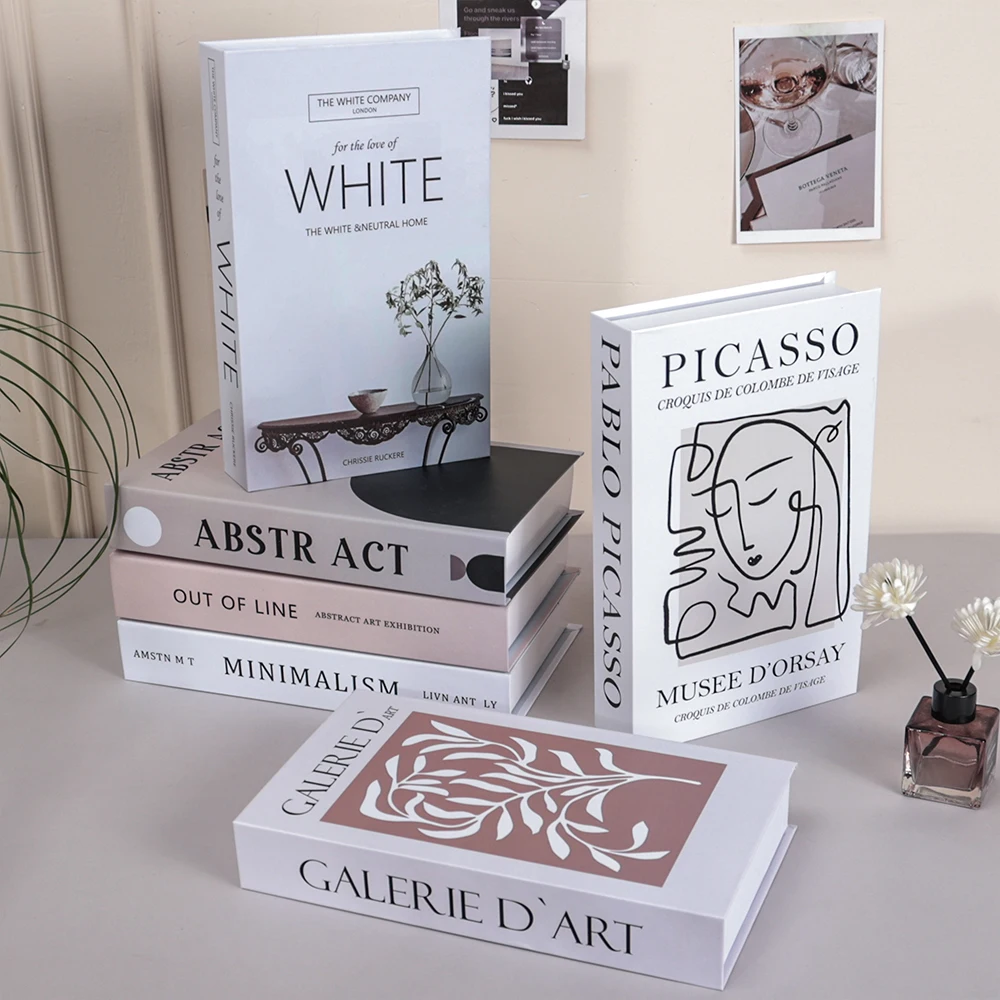 Colorful Spring Fashion Fake Book Decoration Remote Control Storage Box Coffee Table Living Room Luxury Prop Book  Decoration