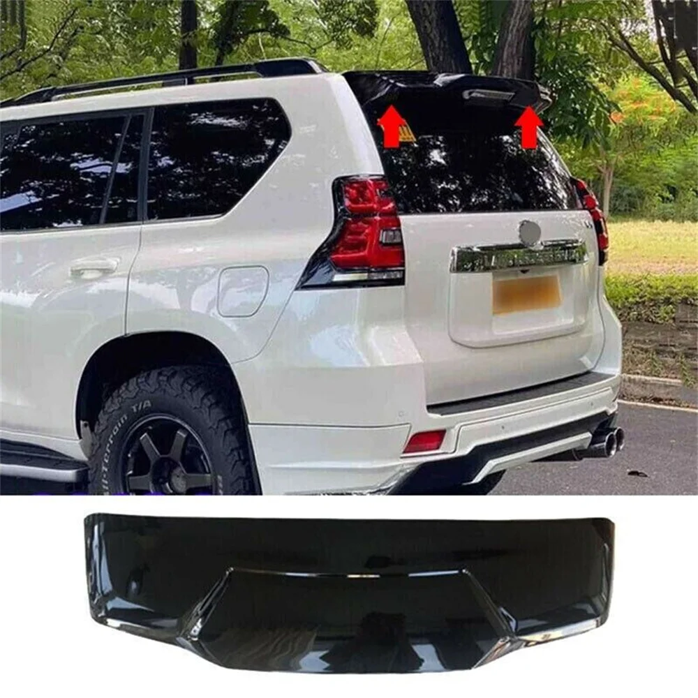 1Pcs For Toyota Prado FJ150 2010-2021 Rear Trunk Roof Spoiler Wing Glossy Black ABS