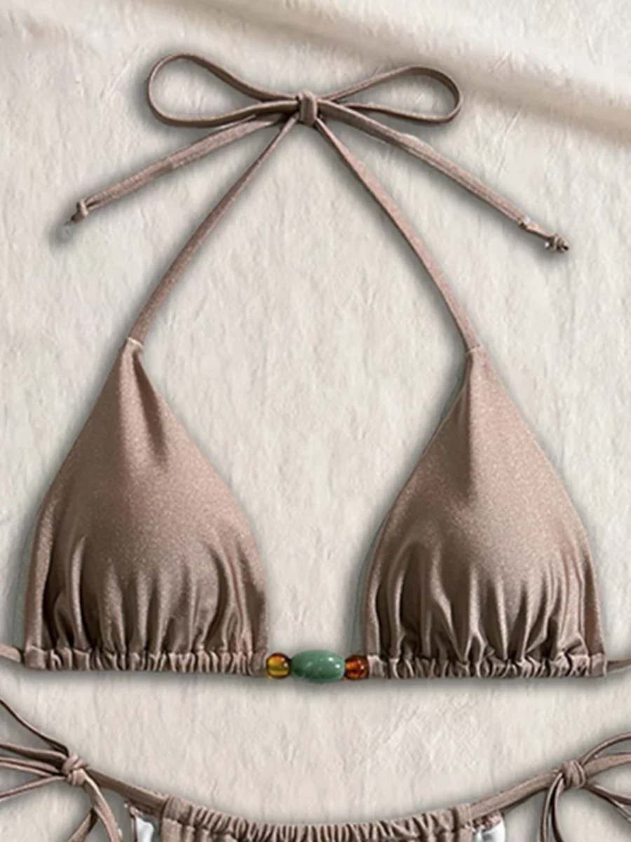 2025 Halter Bikinis Frauen Badeanzug Neue Sexy Bademode Micro Brasilianischen Bikini Set Halter Biquini Weibliche Nette Beachwear