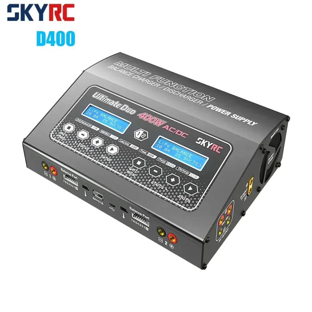 

SKYRC D400 Балансное зарядное устройство SK- 100123 Ultimate Duo 400 Вт AC DC Поддержка литиевых батарей 1-7S, двухканальные