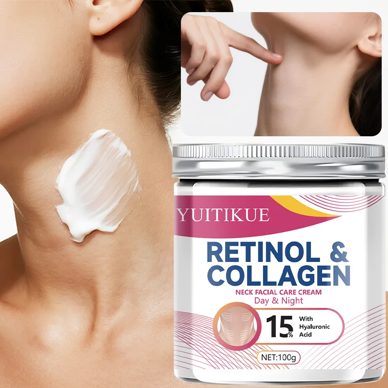 YUITIKUE 100g Neck Face Firming Cream - Retinol Collagen Hyaluronic Acid Day Night Treatment