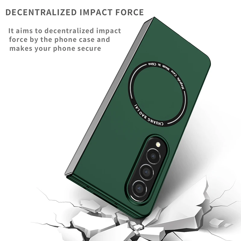 Magnetic Wireless Charging Case for Samsung Galaxy Z Fold 3 4 5 Magsafe Cover Cases Shockproof and Anti fingerprints Fold6 Case