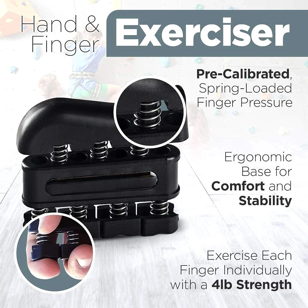 1Pcs Finger Exerciser for Forearm and Hand Strengthener - Hand Grip Workout Equipment for Musician, Rock Climbing and Therapy