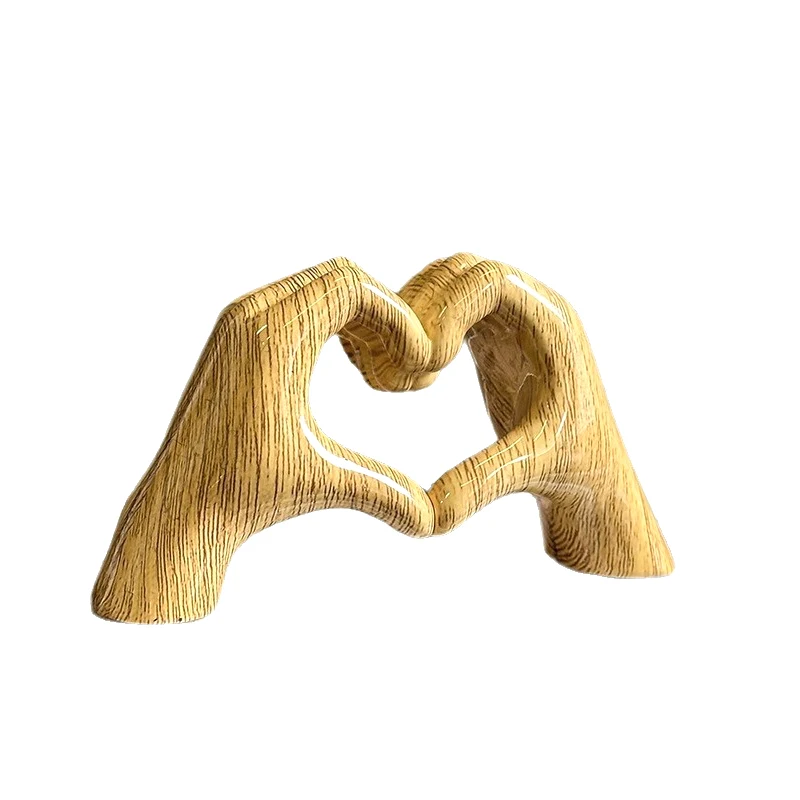 1 قطعة الكتابة على الجدران الراتنج اليد القلب لفتة تمثال ديكور المنزل الشمال على شكل قلب تمثال لصديقة هدية عيد الحب #4