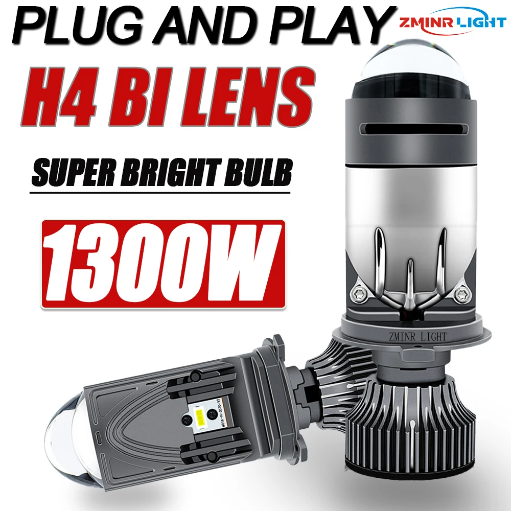 

H4 Bi LED Lens Headlight CANBUS 12V 1200000LM High Power Turbo Mini Dual Projector Auto Bulbs Hi/Lo Beam Car Motorcycle lamps