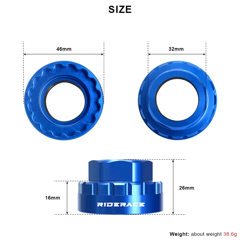 12-Speed Bicycle Chainring Lock Ring Adapter Removal Tool For Shimano M7100 M8100 M9100 Crank Bike 12S Chainrings Mounting Tool